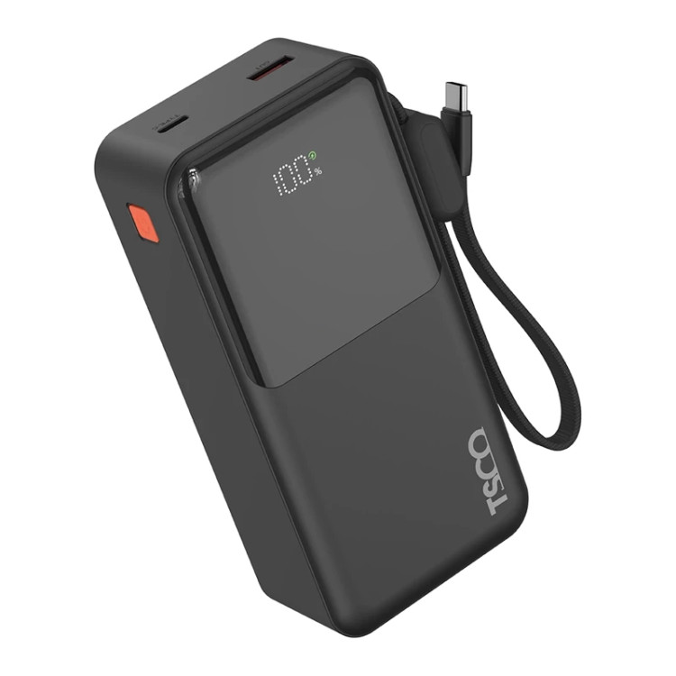 پاوربانک فست شارژ TSCO 30000mAh مدل TP 3013 22.5W - مشکی (گارانتی 12 ماهه TSCO)
