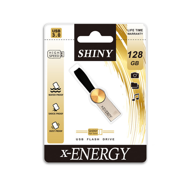 فلش مموری ایکس-انرژی مدل USB3.0 SHINY ظرفیت 128 گیگابایت