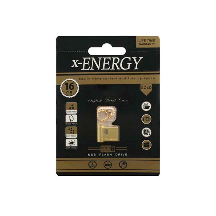 فلش مموری ایکس-انرژی مدل USB2.0 Gold ظرفیت 16 گیگابایت