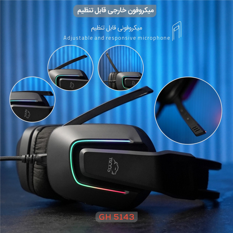هدست گیمینگ تسکو مدل GH 5143 Phantomus RGB