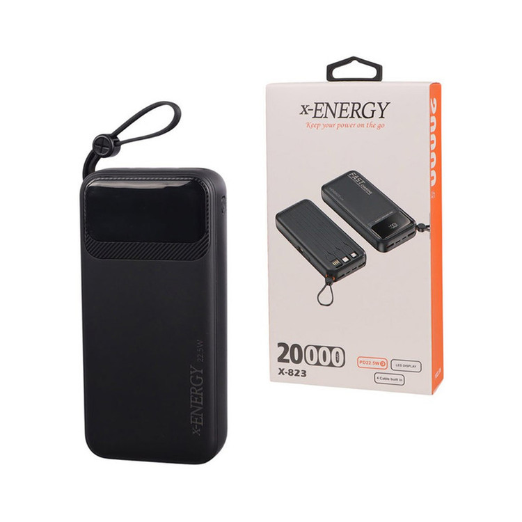 پاوربانک 22.5 وات ایکس انرژی مدل X-823 ظرفیت 20000 میلی آمپر ساعت