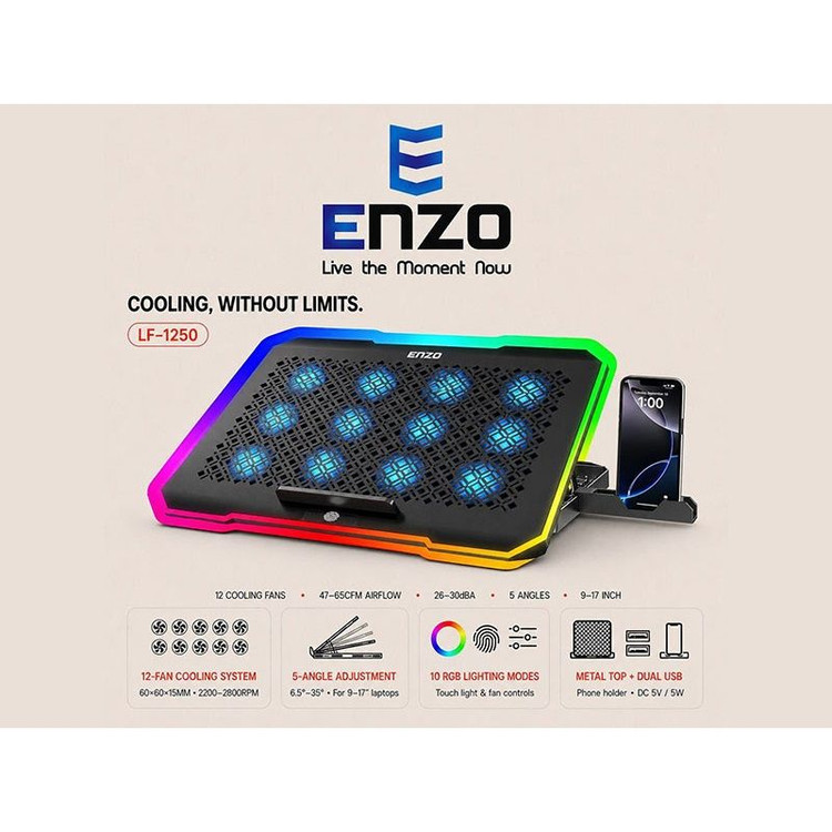 پایه خنک کننده لپ تاپ انزو مدل ENZO LF-1250