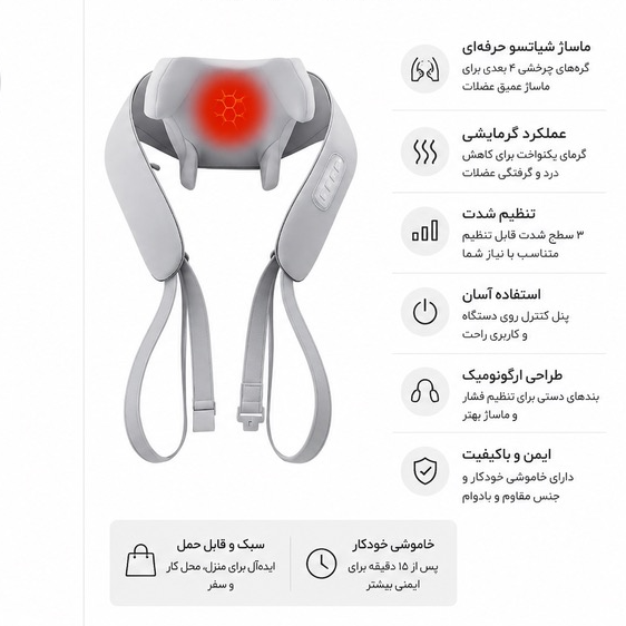 ماساژور گردنی وشانه کلومن با گارانتی
